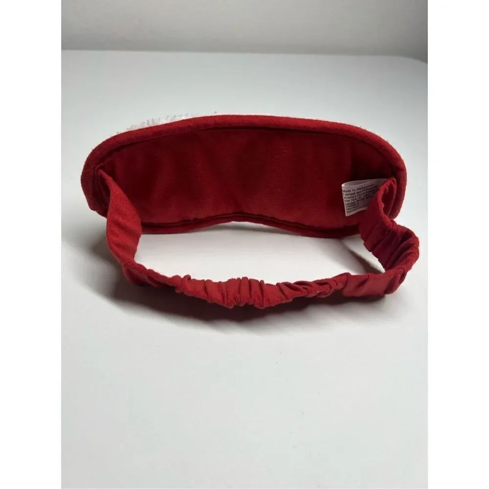 Victoria Secret PINK Eye Mask/Red and White Silver Logo Sherpa - Picture 3 of 8